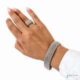 Tiffany & Co Authentic Tiffany & Co. Somerset Mesh Bracelet & Ring Set | Sterling Silver 925 Unisex