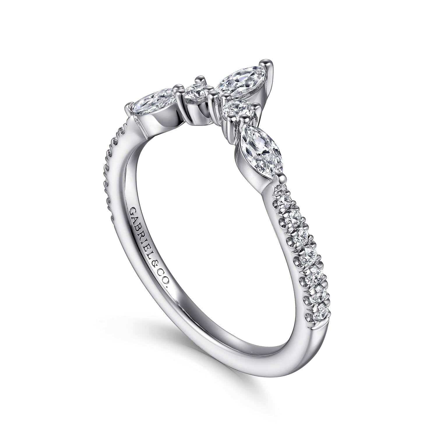 Gabriel & Co. Tulsie marquise diamond band, alternate view