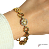 Bulbine - 18KT Yellow Gold Bracelet with Diamonds