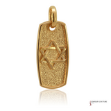 14K Yellow Gold Star of David Tag Pendant – Timeless Religious Jewelry