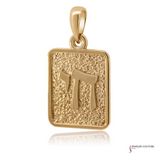 14K Yellow Gold Khai Pendant – Symbol of Life and Blessing