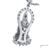 14K White Gold Diamond Buddha Pendant – 0.50ct Total Weight