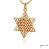 14K Yellow Gold Star of David Pendant – Elegant Symbol of Faith