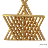 14K Yellow Gold Star of David Pendant – Elegant Symbol of Faith