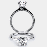 Verragio Platinum ROUND SOLITAIRE PLATINUM ENGAGEMENT RING - REN-SOL304 In-Store
