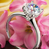 Verragio Platinum ROUND SOLITAIRE PLATINUM ENGAGEMENT RING - REN-SOL304 In-Store