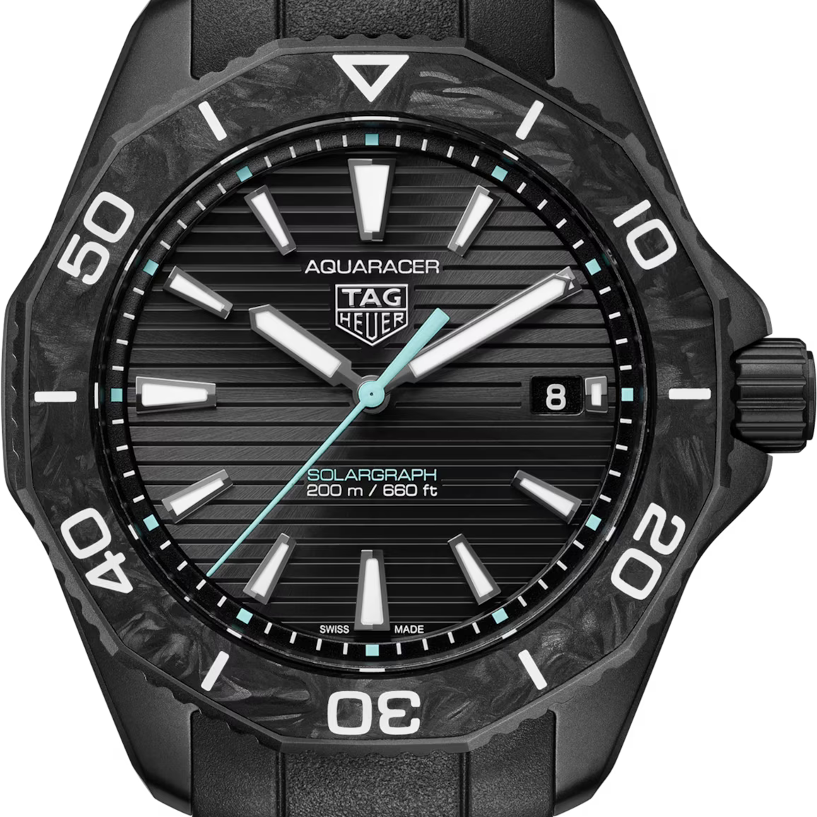 TAG Heuer Aquaracer Professional 200 Solargraph WBP1112.FT6199 40mm Black DLC Watch