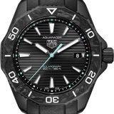 TAG Heuer Aquaracer Professional 200 Solargraph WBP1112.FT6199 | 40mm Black DLC Watch