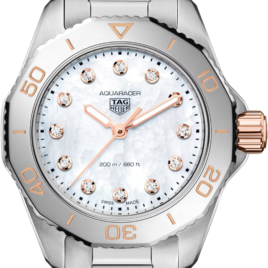 TAG Heuer Aquaracer Professional 200 WBP1450.BA0622 Diamond Dial Watch 30mm Stainless Steel Quartz