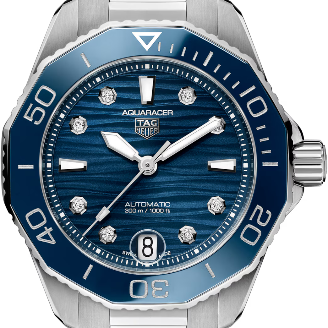TAG Heuer Aquaracer Professional 300 Date WBP231B.BA0618 36mm Automatic Diamond Blue Dial Watch