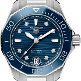 TAG Heuer Aquaracer Professional 300 Date WBP231B.BA0618 | 36mm Automatic Diamond Blue Dial Watch