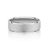 Verragio MODERN BRUSHED WEDDING RING 14K WHITE GOLD - VWS-207 In-Store