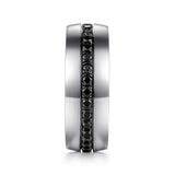 Gabriel & Co. Xavier 14K White Gold Black Diamond Men's Wedding Band 1.09 CTW - view 4