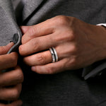 Gabriel & Co. Xavier 14K White Gold Black Diamond Men's Wedding Band 1.09 CTW - view 5