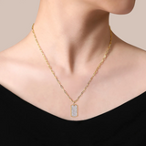 Gabriel & Co. Bujukan 14K Yellow Gold Diamond Long Pendant Necklace