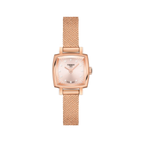 Tissot Lovely Square 20mm Rose Gold Beige Dial Women's Watch
