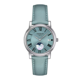 Tissot Carson Premium Lady Moonphase 32mm Swiss Quartz Light Blue Dial Watch T122.223.16.353.00 | In-Store