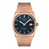 Tissot PRX Powermatic 80 40mm Blue Dial Rose Gold PVD Watch T137.407.33.041.00 | Swiss Automatic Watch