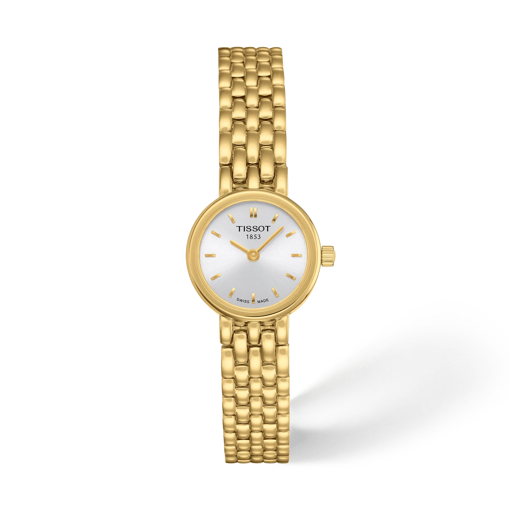 Tissot Lovely 19.5mm T058.009.33.031.00 Silver Dial Gold PVD Women's Watch