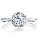 Tacori Sculpted Crescent 18K White Gold Diamond Engagement Ring | In-Store