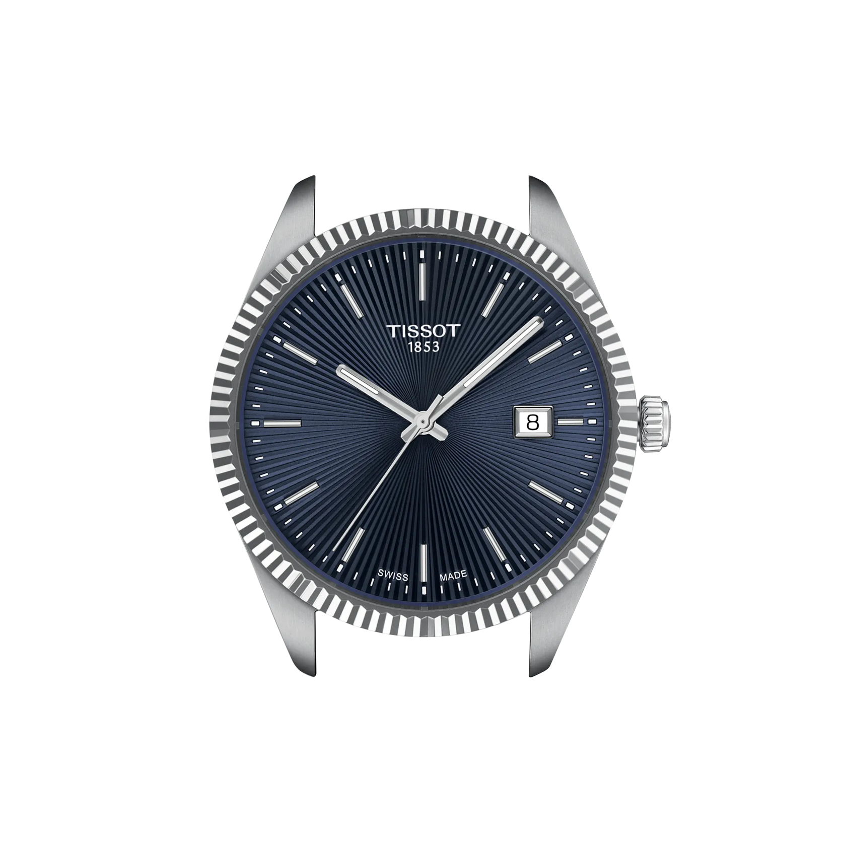 Tissot Ballade 40mm blue dial close-up
