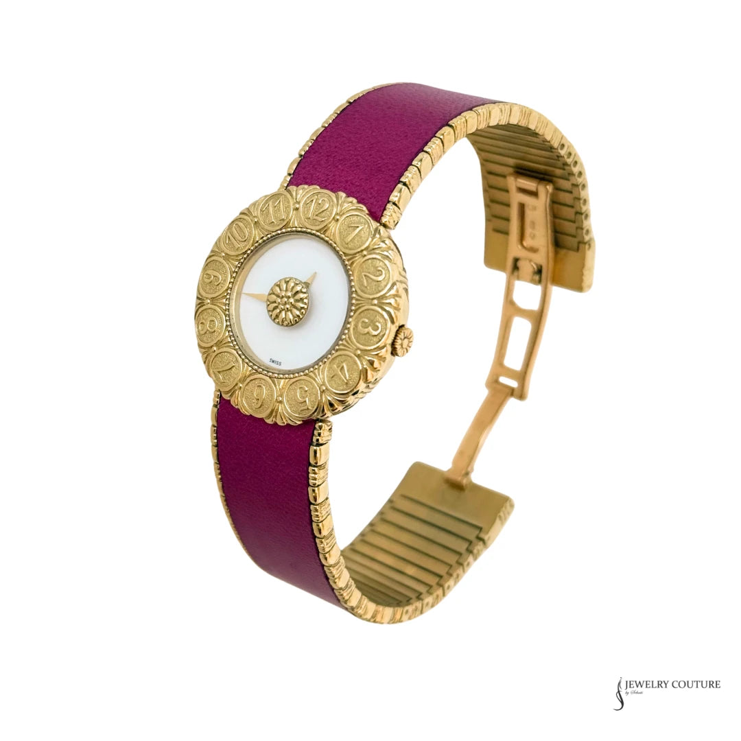 Buccellati Eliochron watch with open folding clasp
