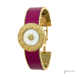Buccellati Eliochron engraved numeral bezel and white dial