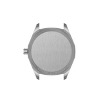 Silver watch case with 'Solar Powered' text on a white background