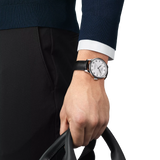 Tissot Le Locle Powermatic 80 39.3mm Automatic Watch T006.407.16.033.00 | Silver Dial & Black Leather Strap