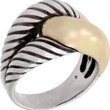 David Yurman Pre-Owned Labyrinth Sterling Silver & 14K Yellow Gold Ring | In-Store