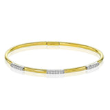 Simon G. Diamond Station Bangle 18K Two-Tone Gold