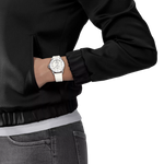 Tissot Seastar 1000 36mm mother-of-pearl diamond dial on the wrist