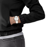 Tissot Seastar 1000 36mm mother-of-pearl diamond dial on the wrist