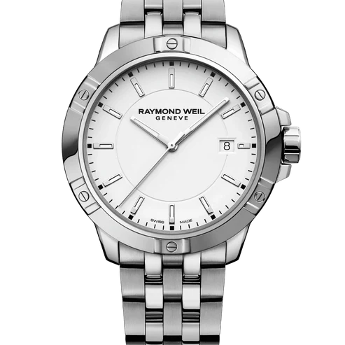 Raymond Weil Tango 8160-ST-00300 Classic Men's Watch with White Dial and Steel Bracelet