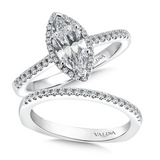 Valina Bridal Classic Diamond Band14k White gold 18 Round Diamonds