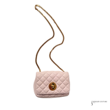 Versace Light Pink Quilted Nappa Leather Medusa Chain Small Crossbody Bag