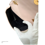 Versace Light Pink Quilted Nappa Leather Medusa Chain Small Crossbody Bag