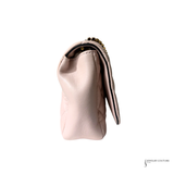 Versace Light Pink Quilted Nappa Leather Medusa Chain Small Crossbody Bag