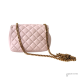 Versace Light Pink Quilted Nappa Leather Medusa Chain Small Crossbody Bag