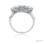 Estate Platinum 2.20 CTW Three-Stone Diamond Ring Size 6.25