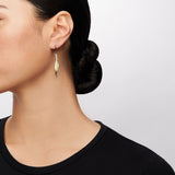 Simon G. DE117 Fallen Leaves diamond drop earring worn on the ear