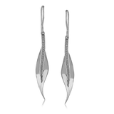 Simon G. DE117 Fallen Leaves diamond drop earrings in 18K white gold or platinum