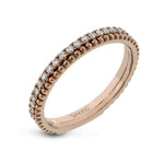 Simon G. MR2779 diamond and granulation band in 18K rose gold