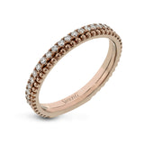 Simon G. MR2779 diamond and granulation band in 18K rose gold