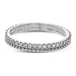 Simon G. MR2779 diamond and granulation band in 18K white gold, front view
