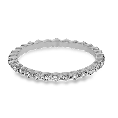 Simon G. PR118 white gold eternity band, alternate view