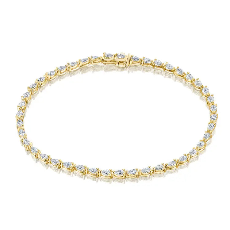Tacori Stilla - Pear Diamond Tennis Bracelet 18kt