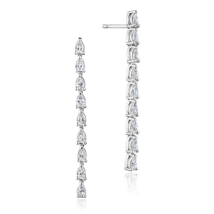 Tacori Stilla - Pear Diamond Drop Earrings