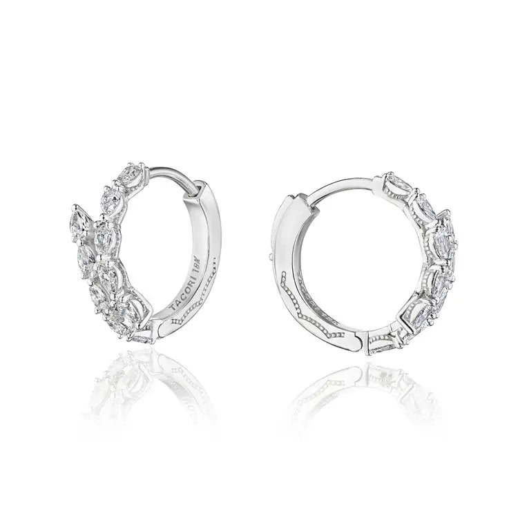 Tacori Stilla - Medium Hoop Pear Diamond Earrings