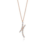Pear Diamond Pendant in 18k Rose Gold
